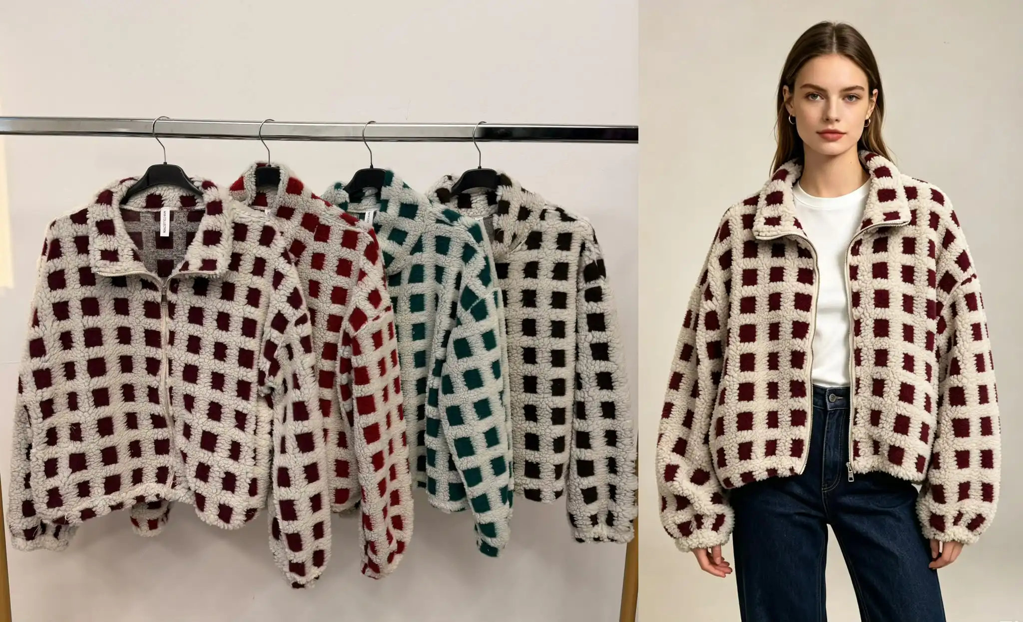 Oversize-Jacke mit Kragen