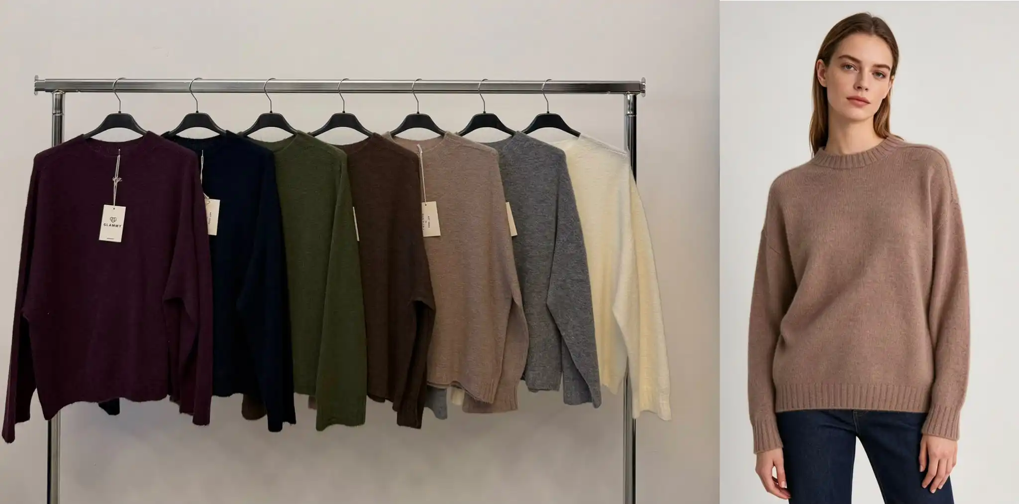 Lockerer Pullover mit Rundhals