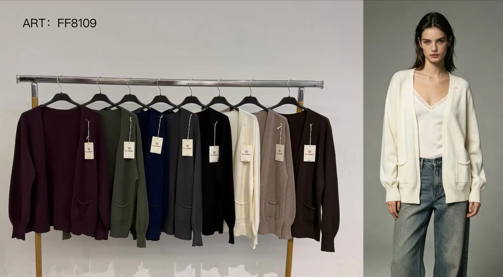 Lässiger Cardigan mit V-Ausschnitt