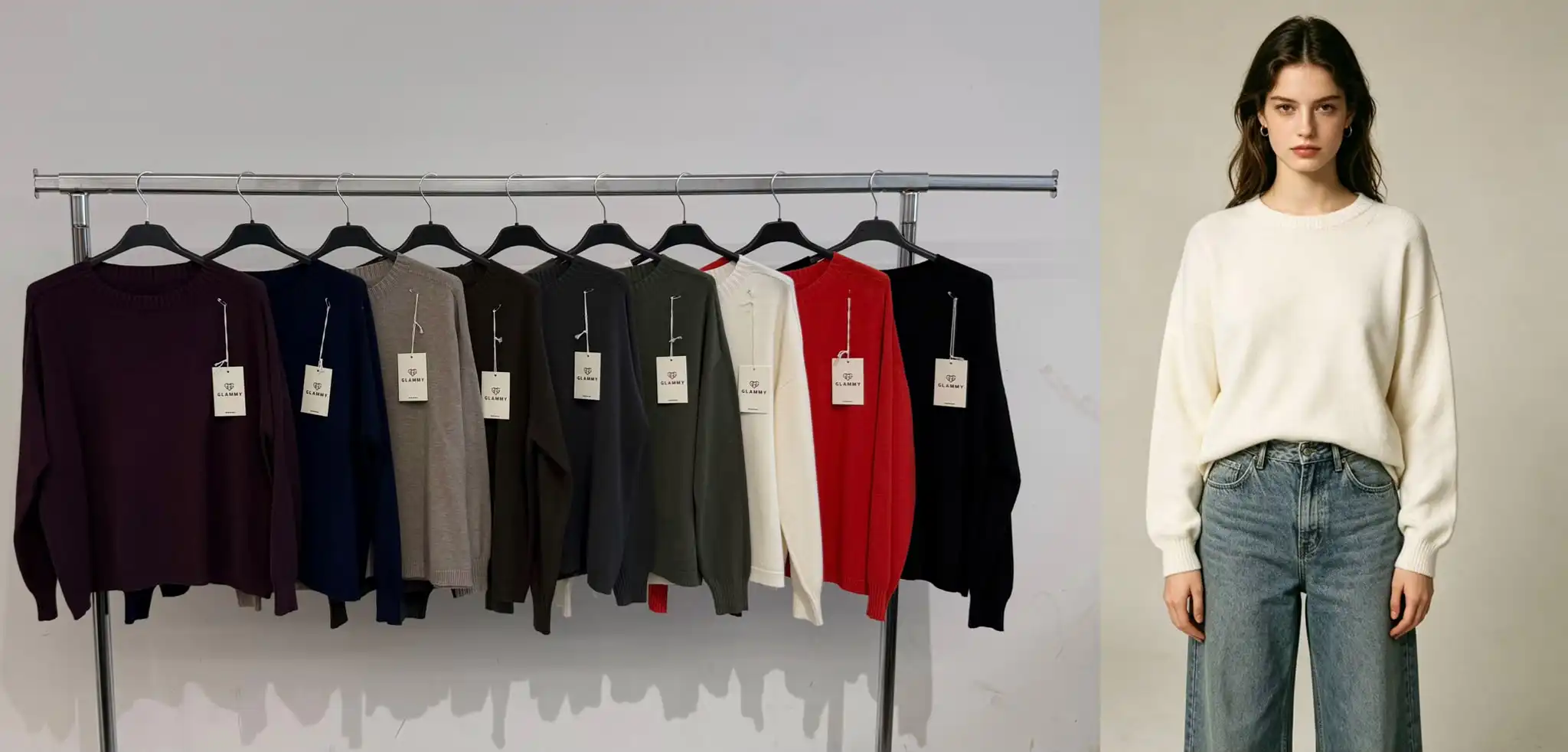 Lockerer Pullover mit Rundhalsausschnitt