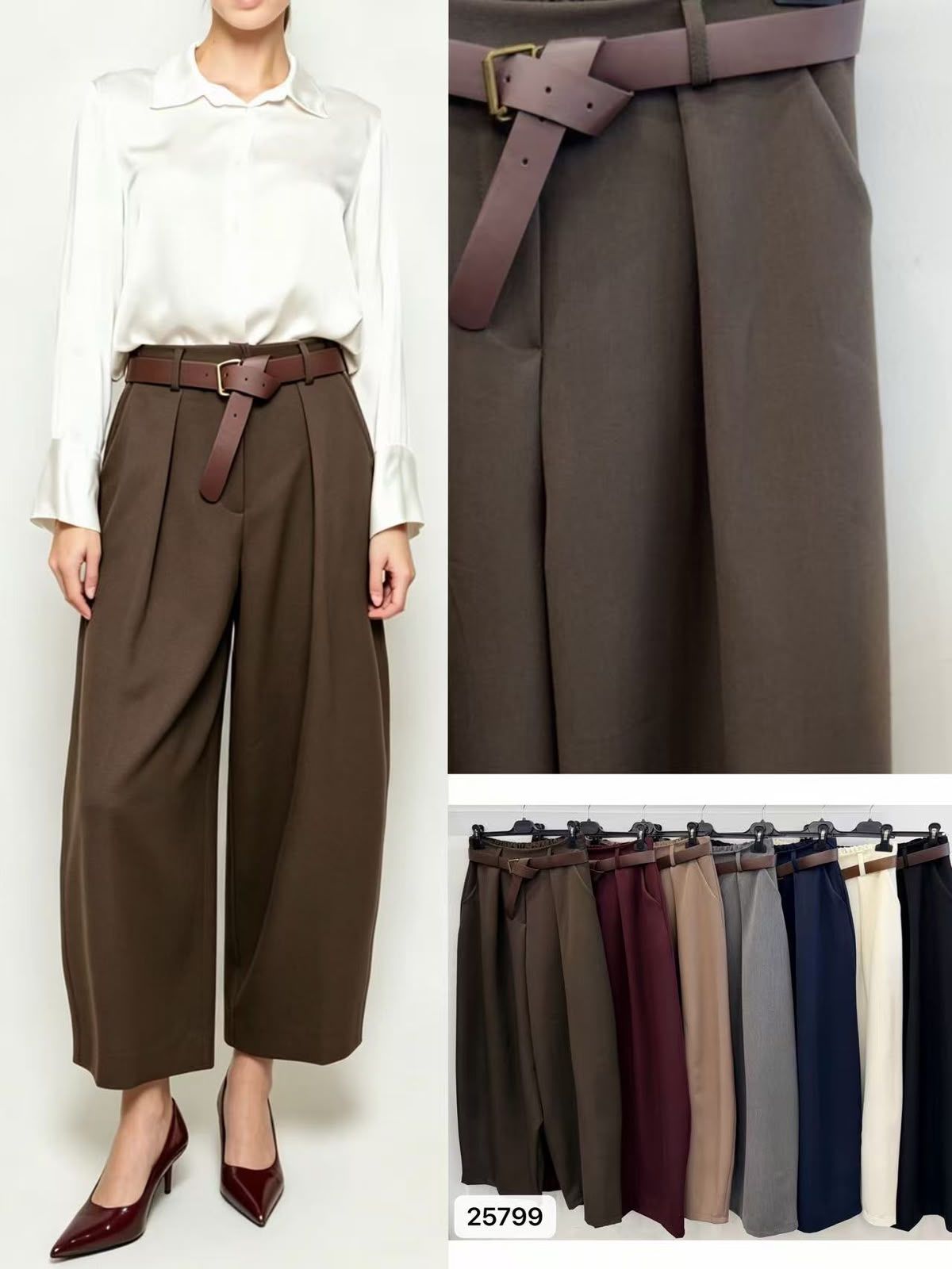 Palazzo-Hose mit Falten