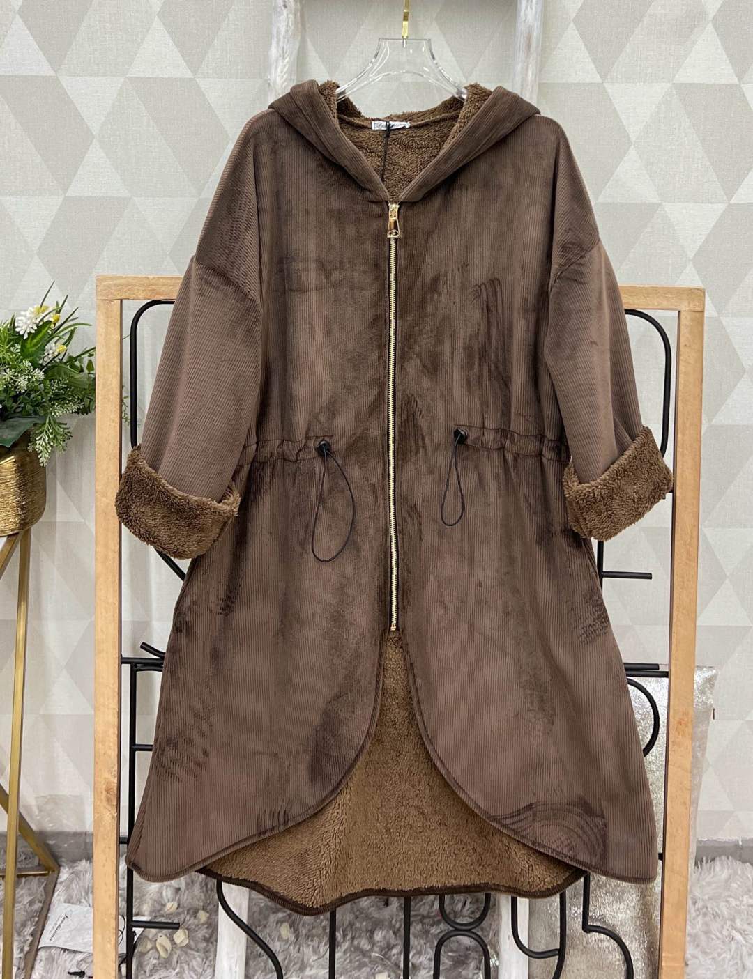 Oversize-Jacke mit Kapuze