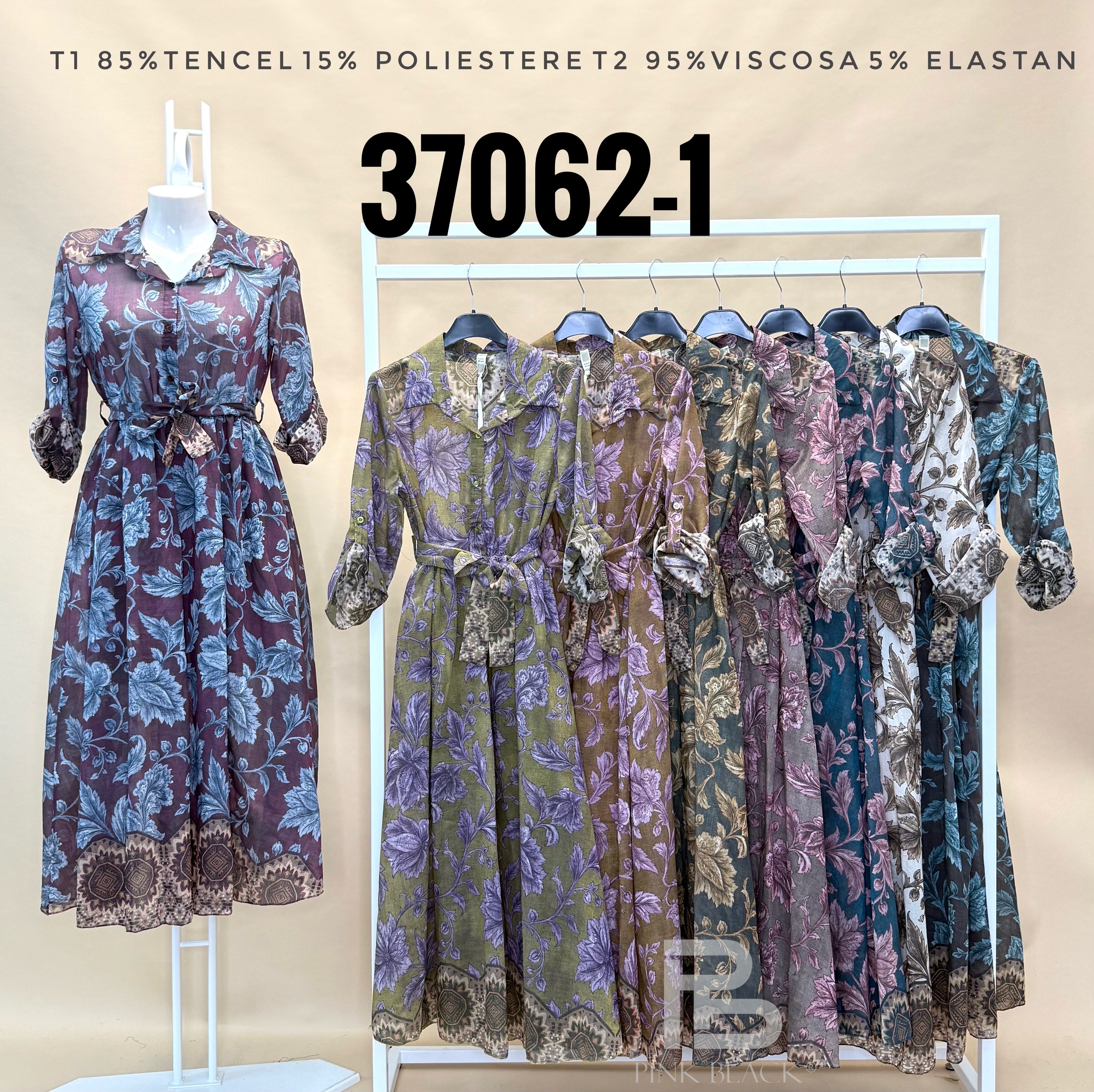 Midi-Hemdkleid mit Bindegürtel