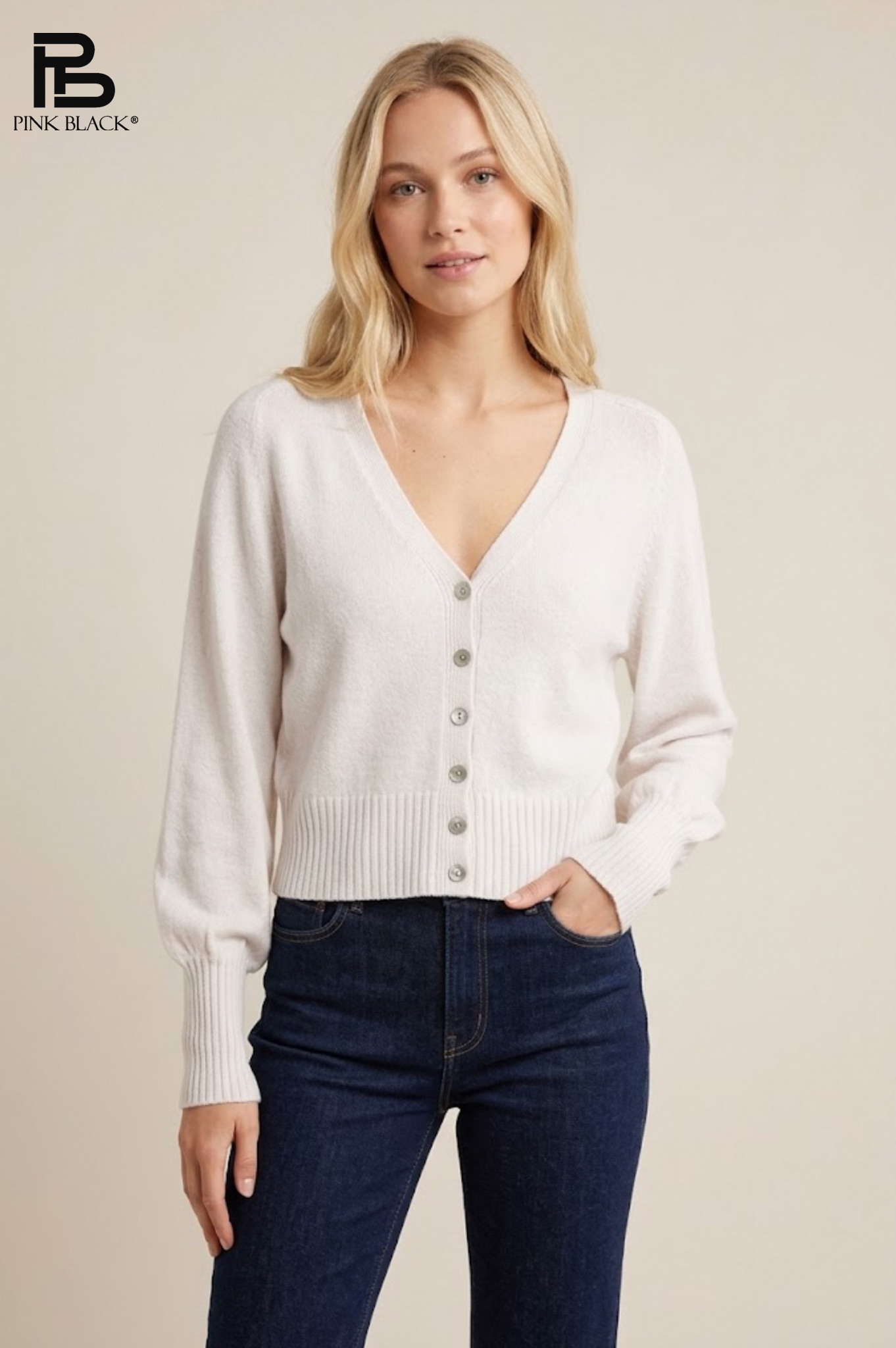 Strickcardigan mit V‑Ausschnitt