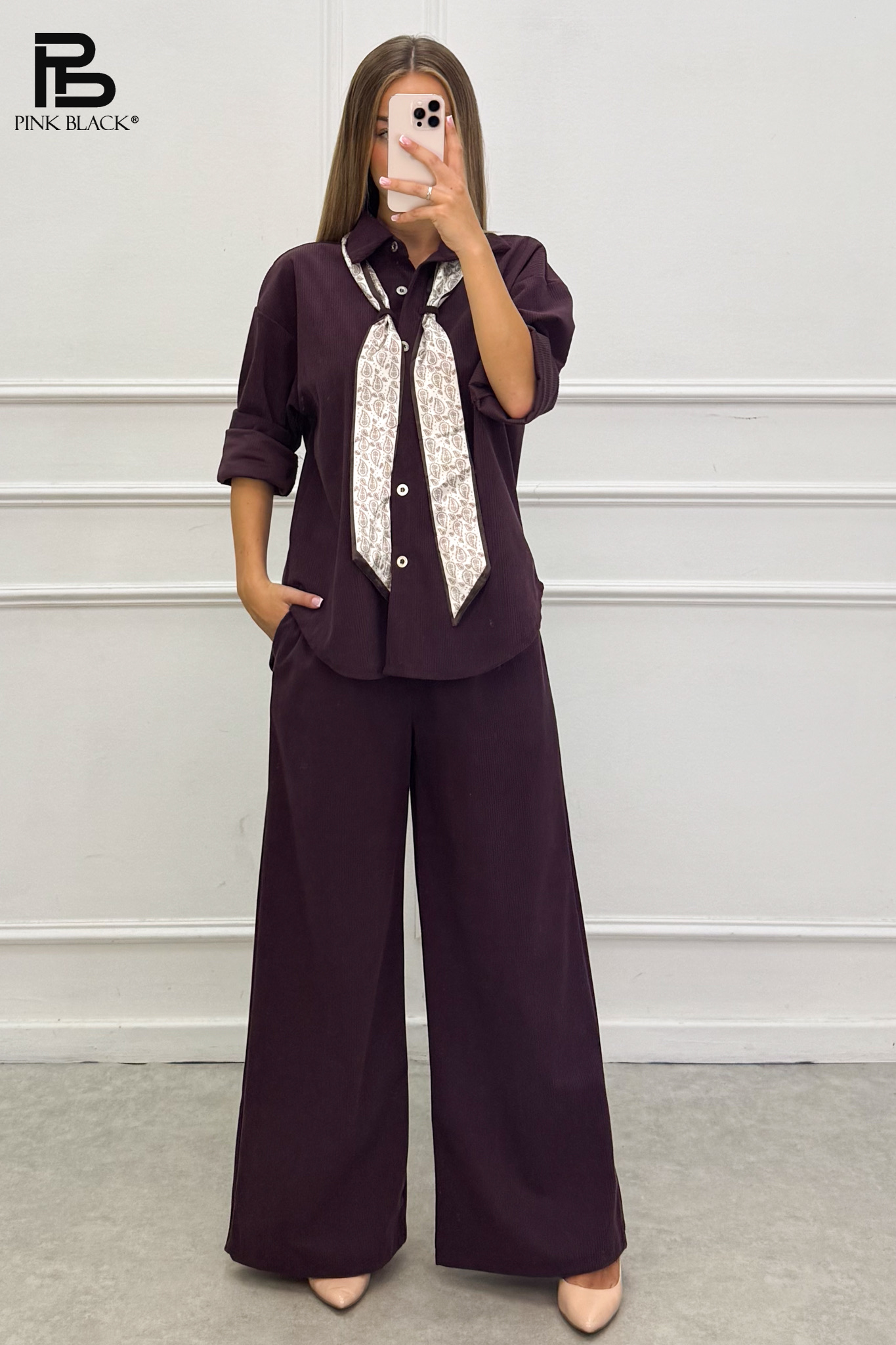 Lässiges Set mit Wide‑Leg‑Hose