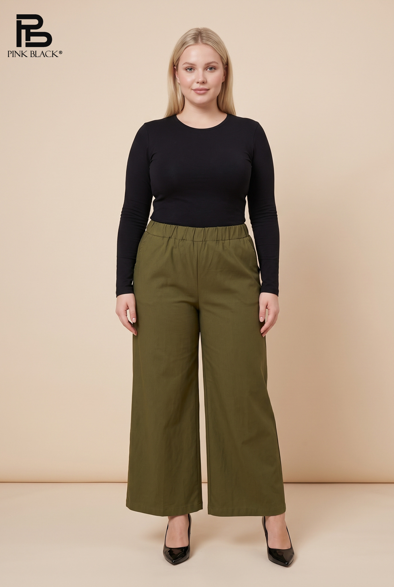 Palazzo‑Hose mit hohem Bund