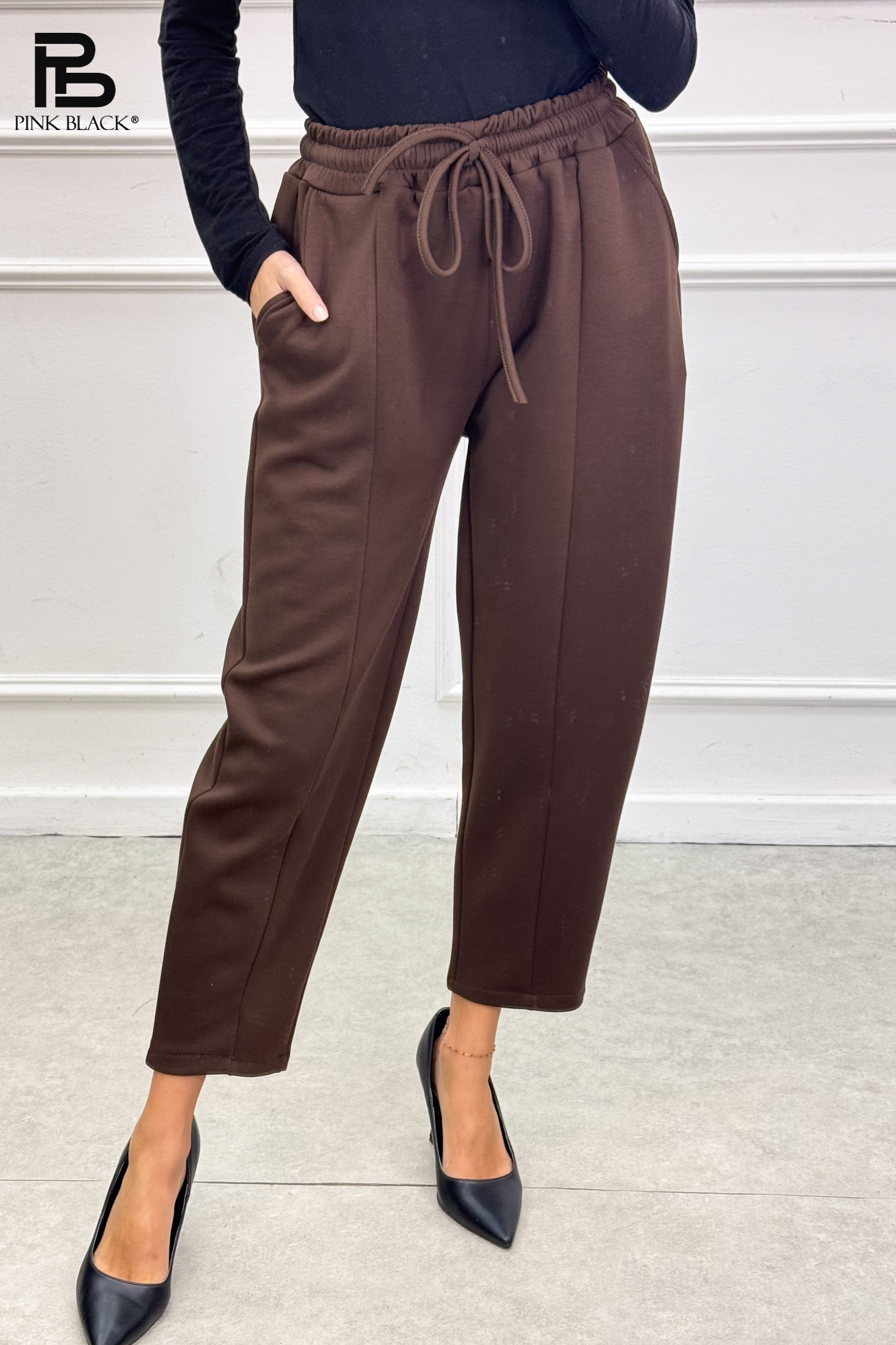 Gerade Hose mit Kordelzug