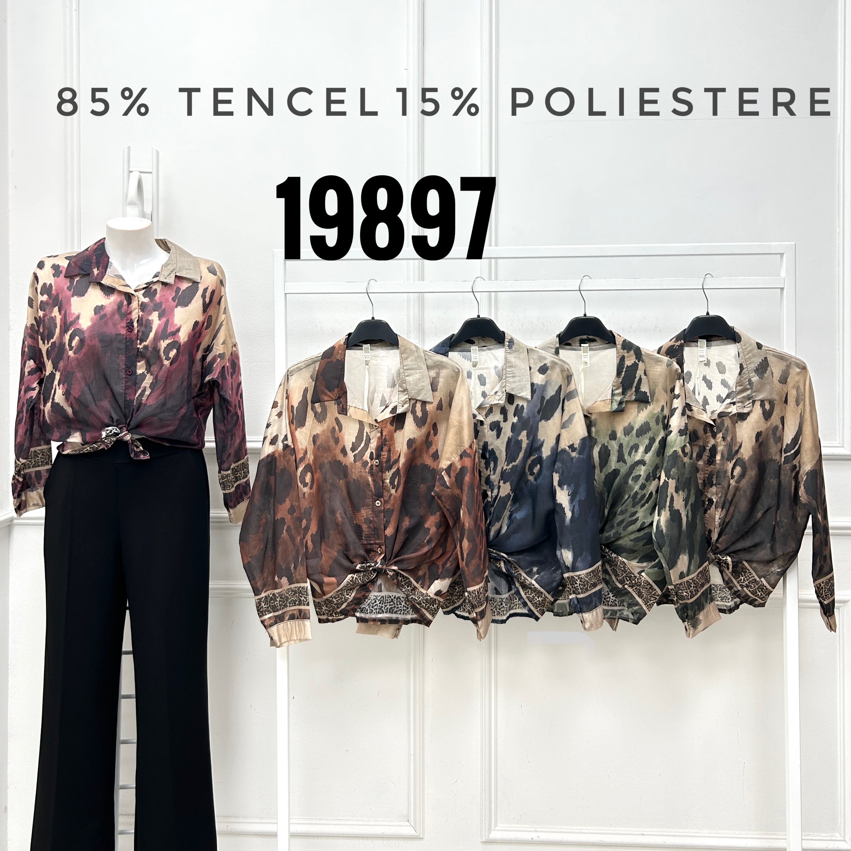 Lockeres Hemd mit Animal-Print