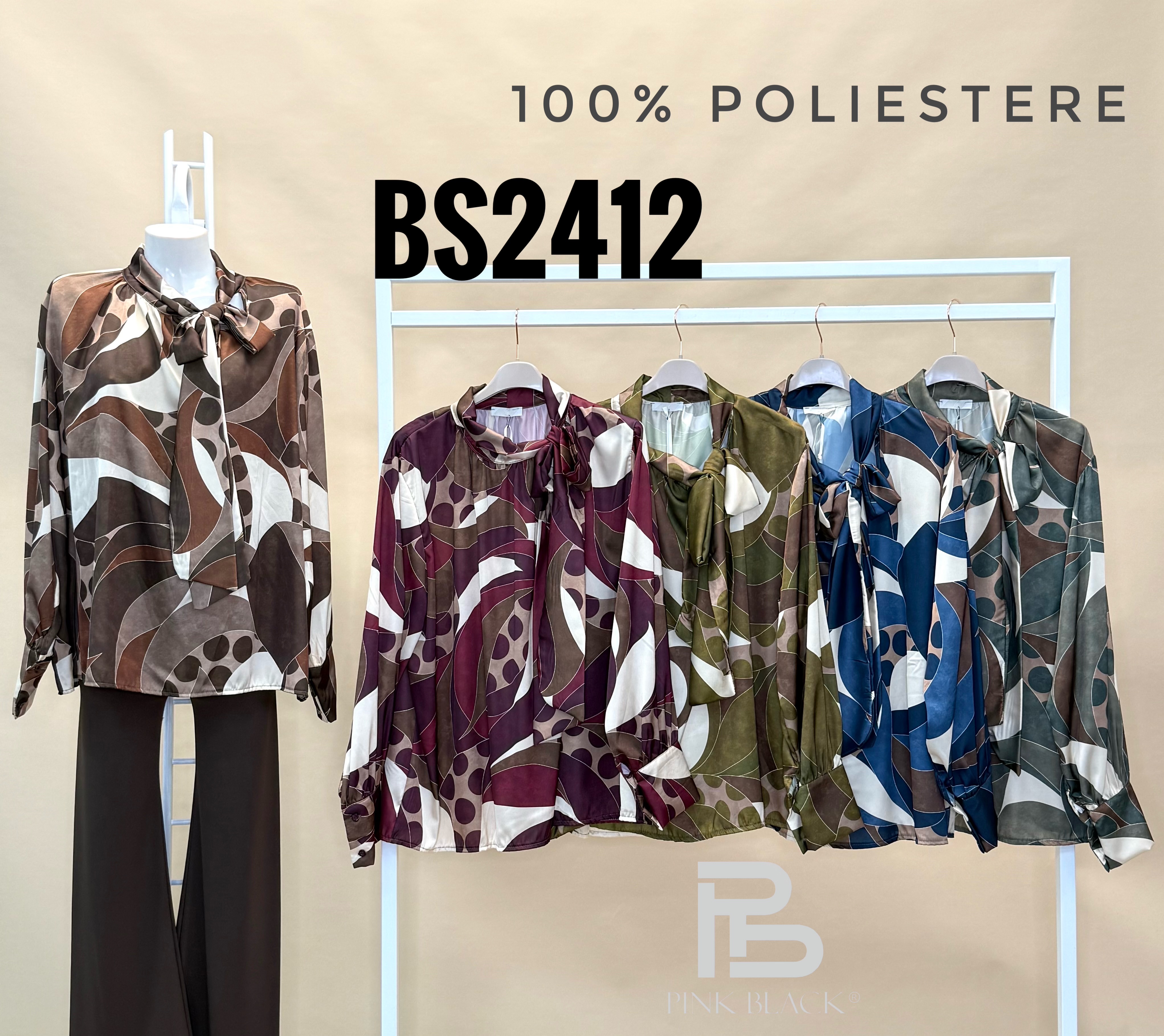 Bluse mit Schleifenkragen