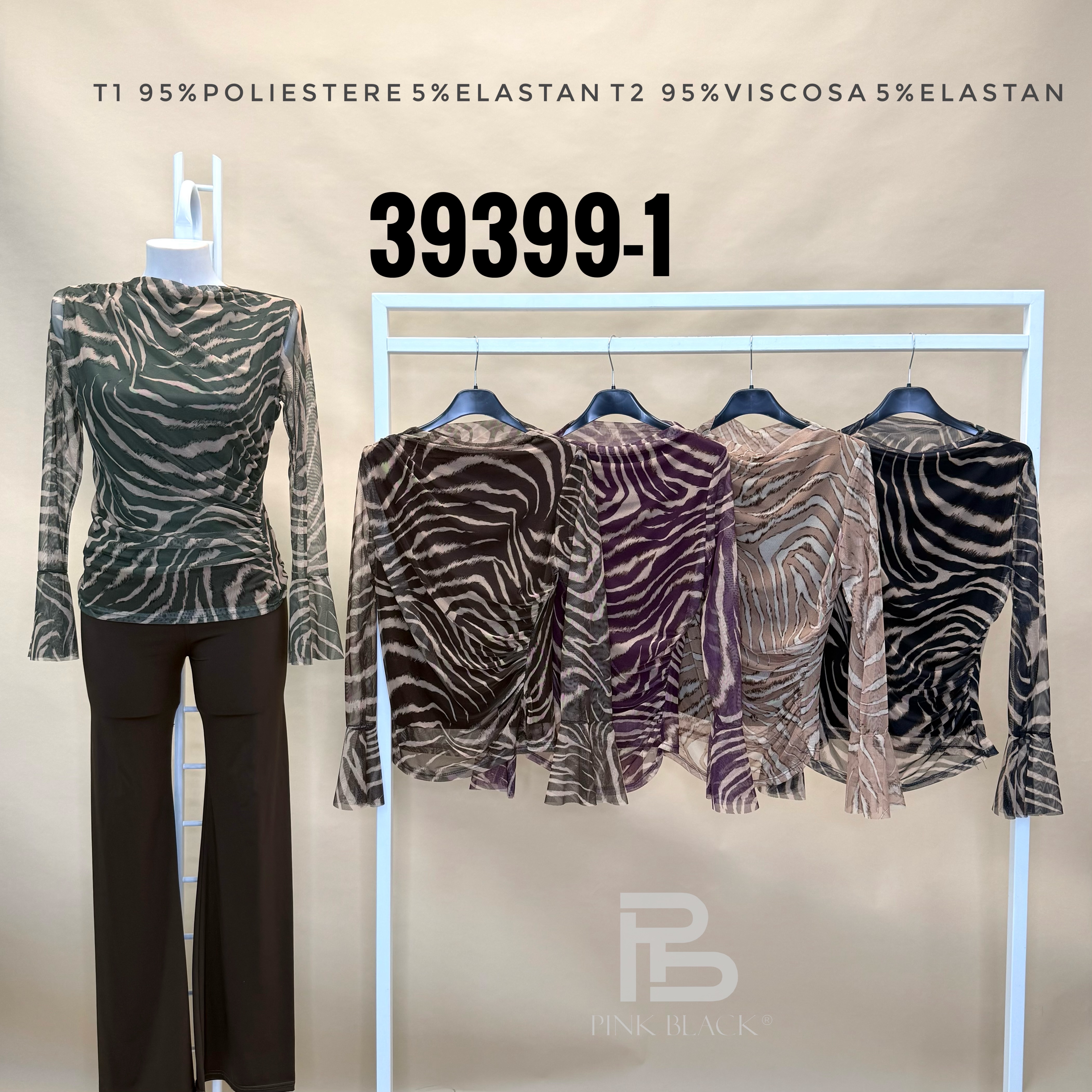 Figurbetontes Top mit Raffung