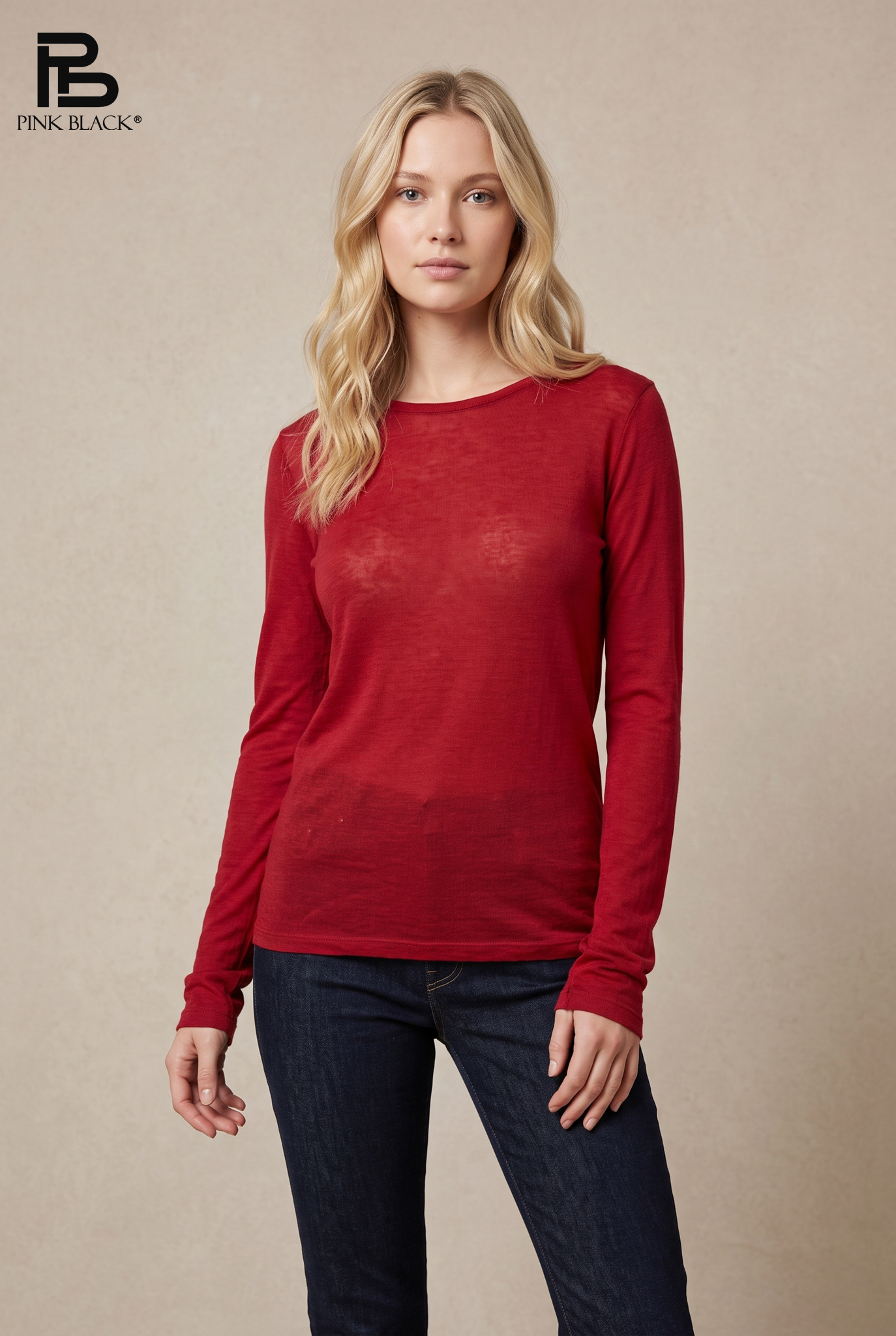 Figurbetontes Langarmshirt