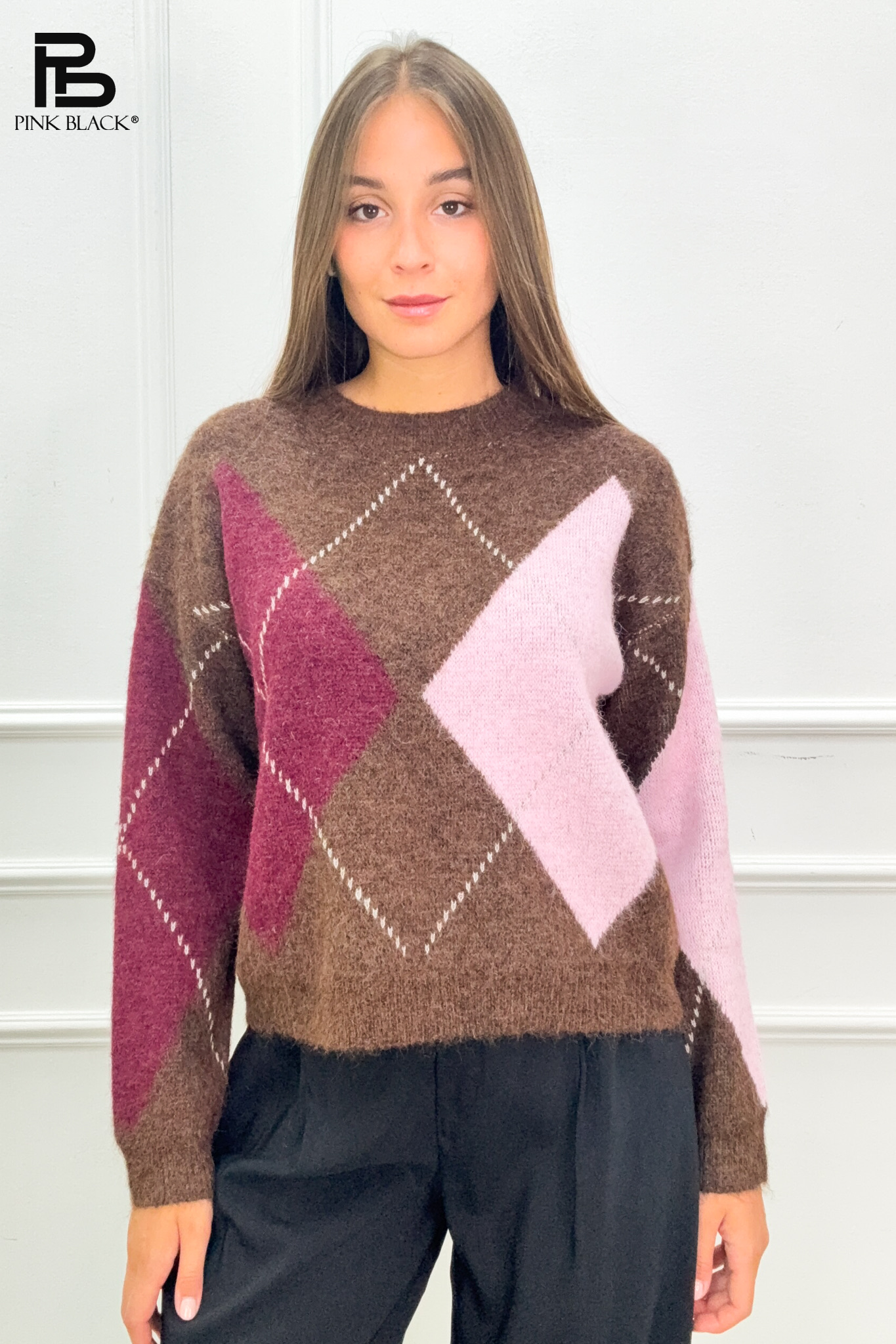 Pullover mit großem Karo