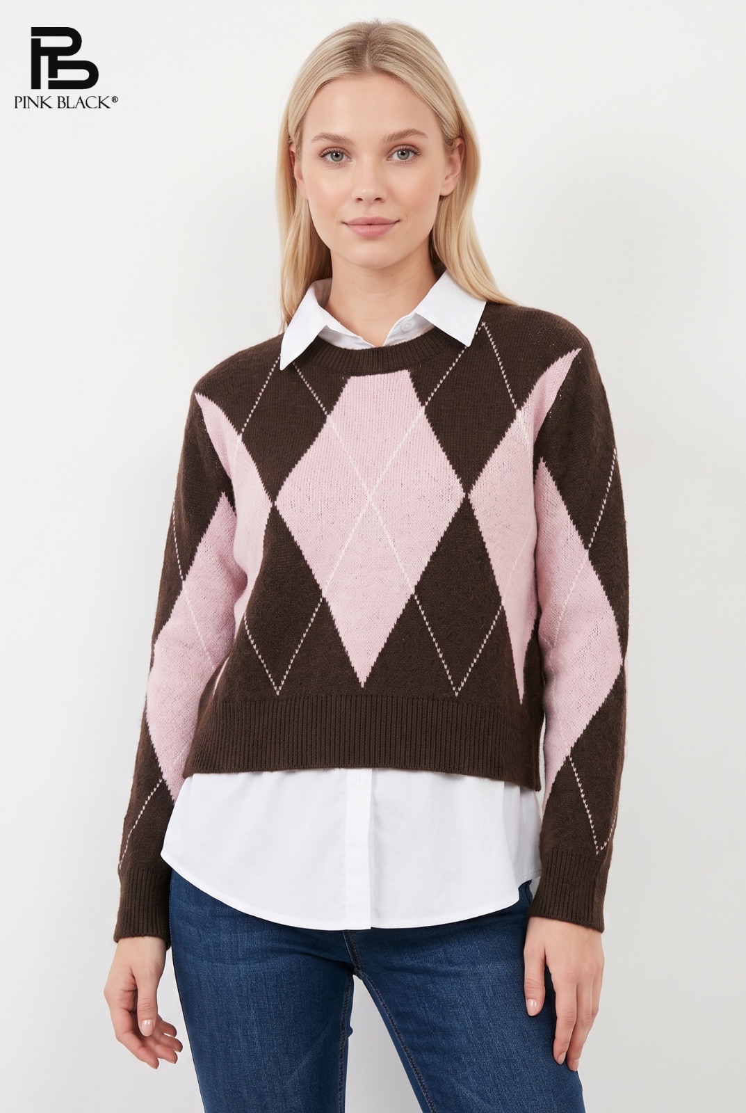 Pullover mit geometrischem Muster