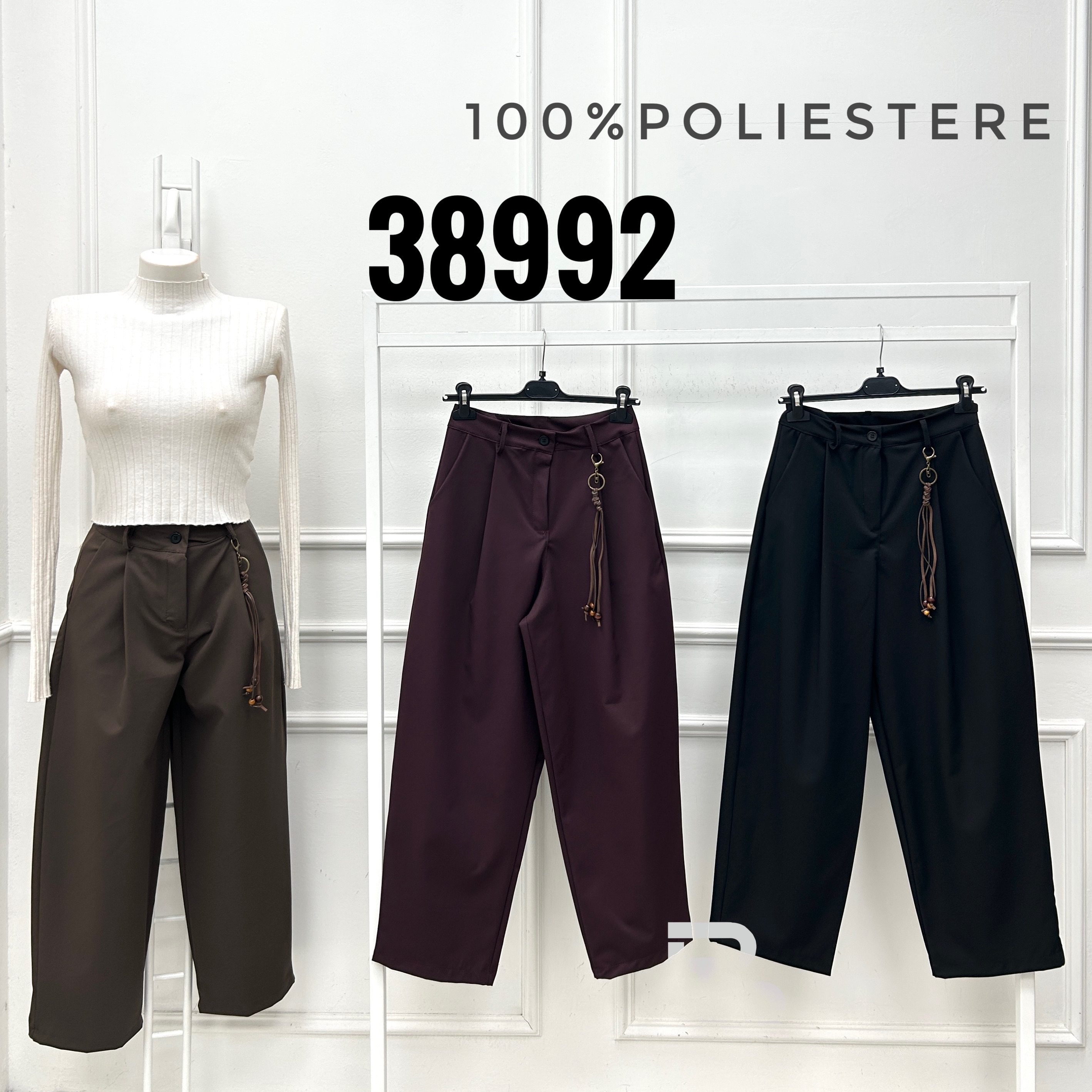 Wide-Leg Hose mit Bügelfalte
