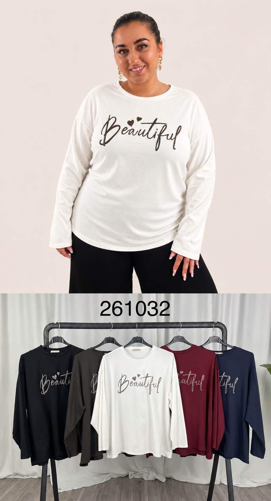 T‑Shirt in lockerem Schnitt mit Schriftzug
