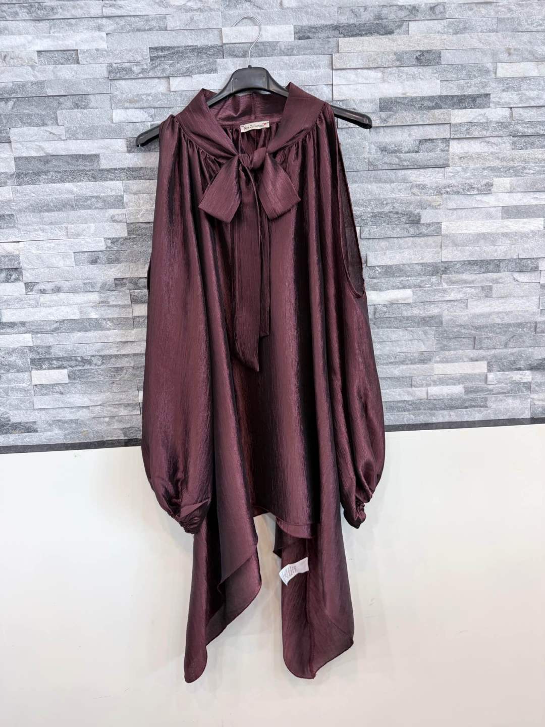 Oversize-Tunika mit Schleife