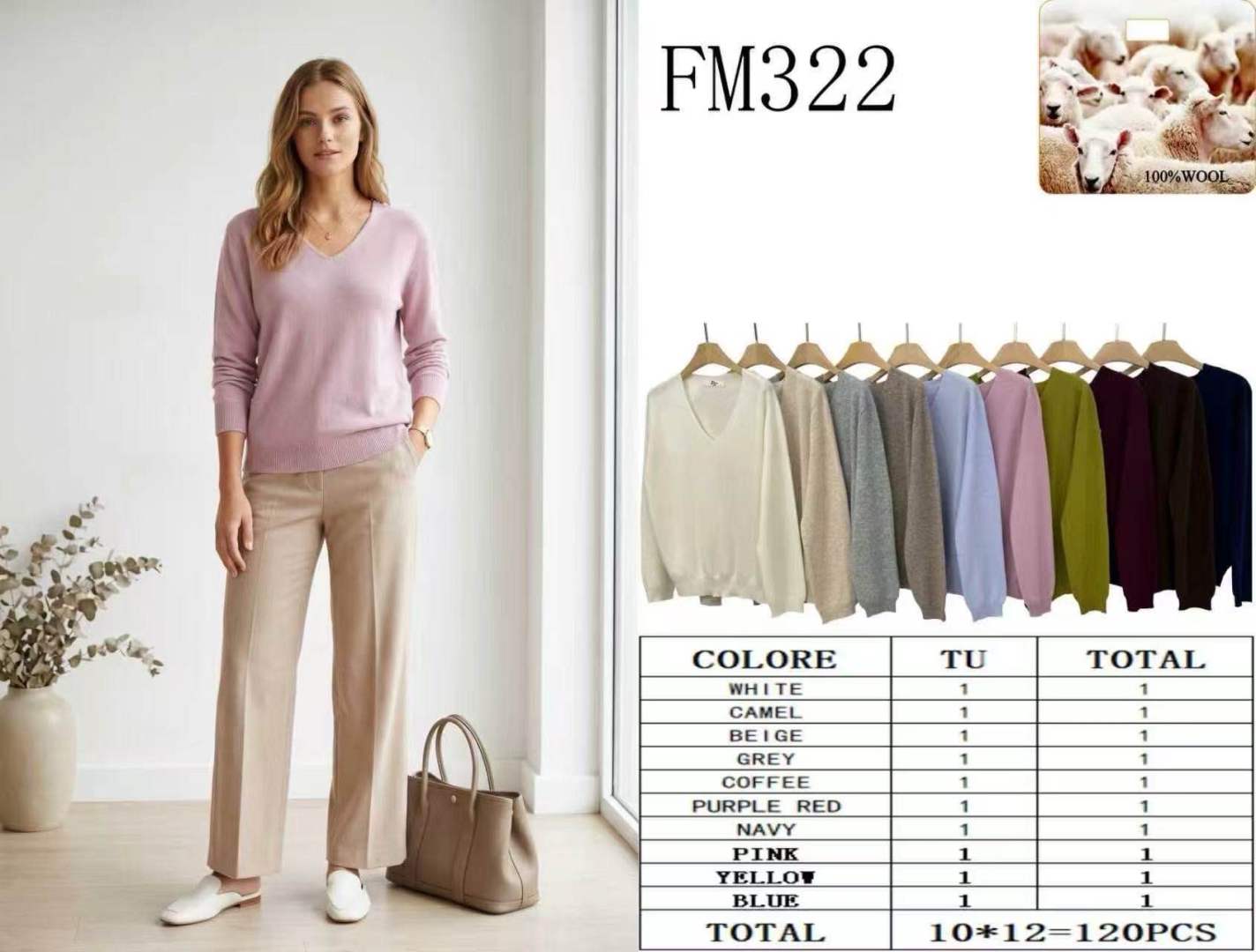 Regular V‑Neck Pullover