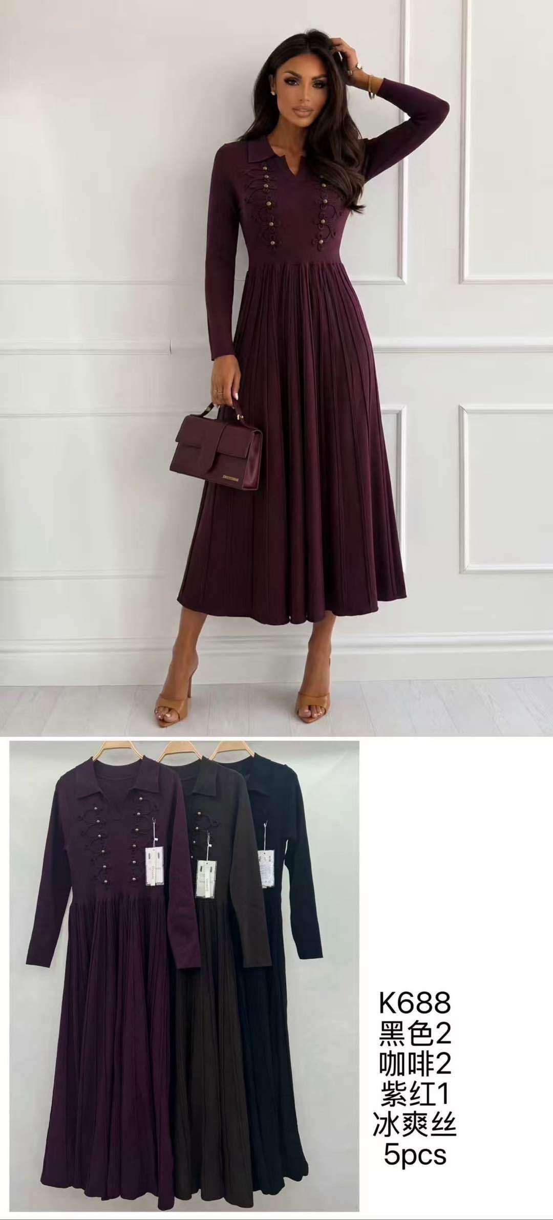 Midikleid mit Hemdblusenkragen