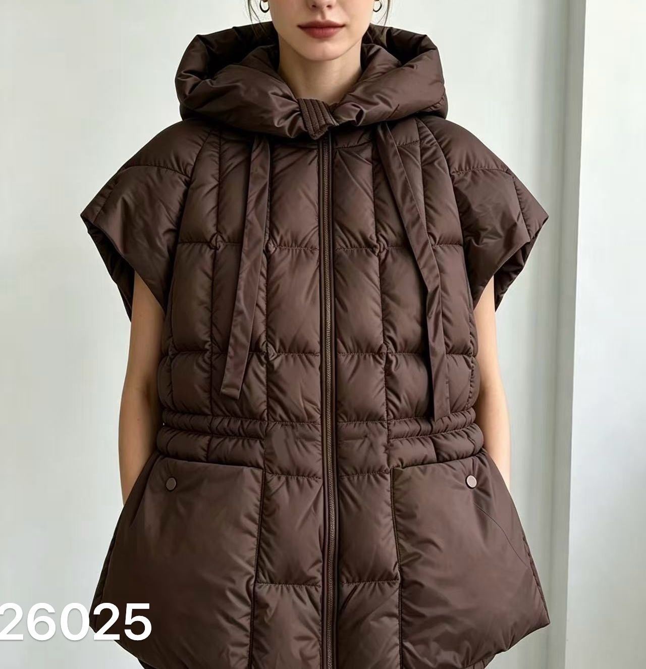 Oversize Weste mit Kapuze