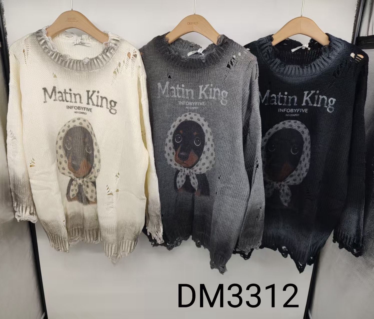 Oversize-Pullover mit Print
