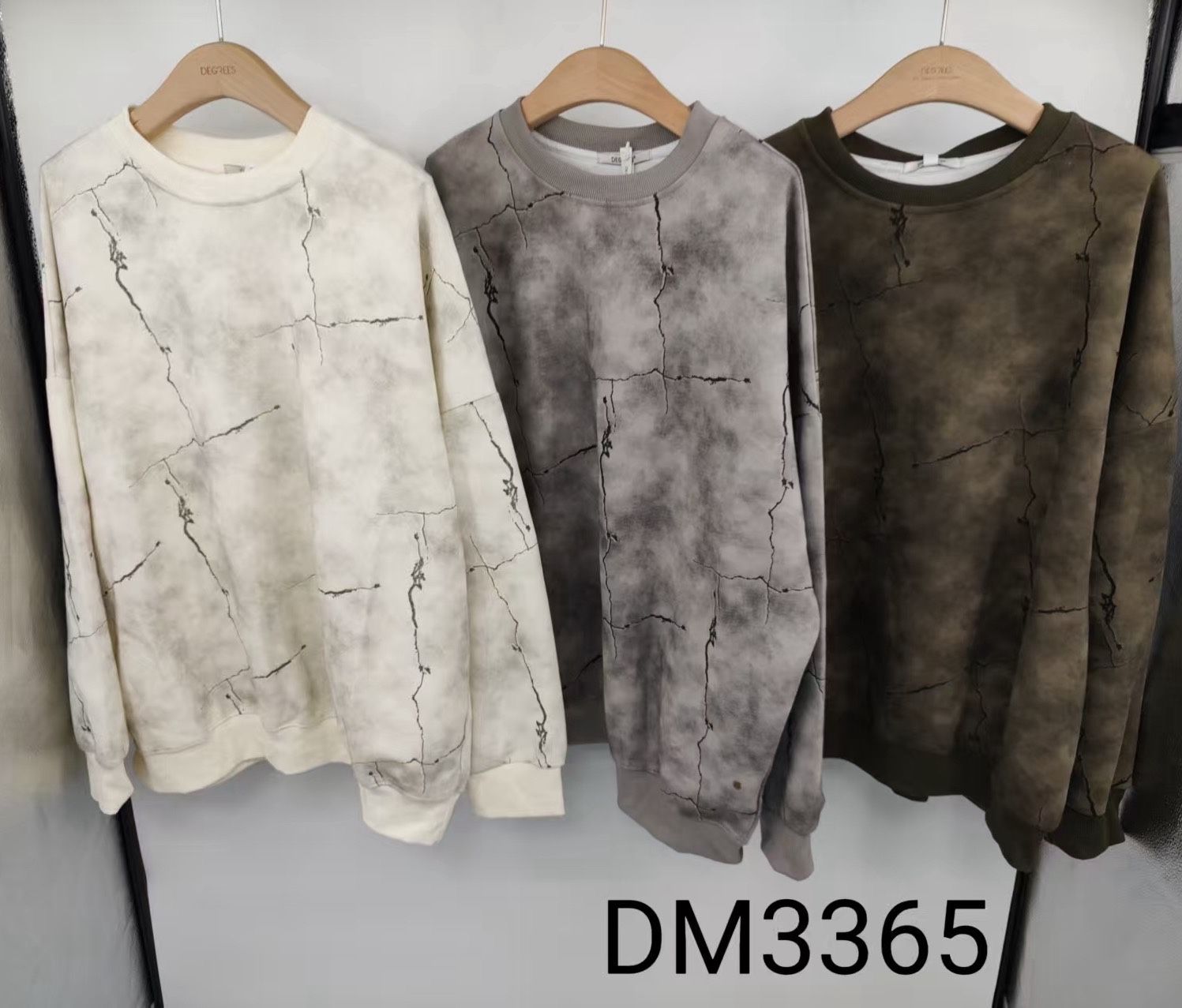 Marmorierte Oversize-Sweatshirt