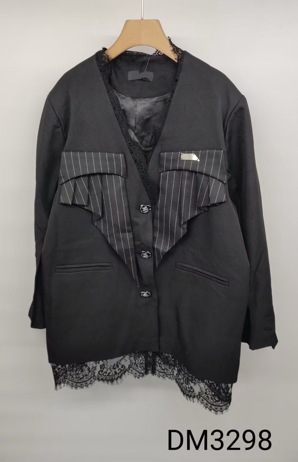 Lockere Jacke mit Spitze