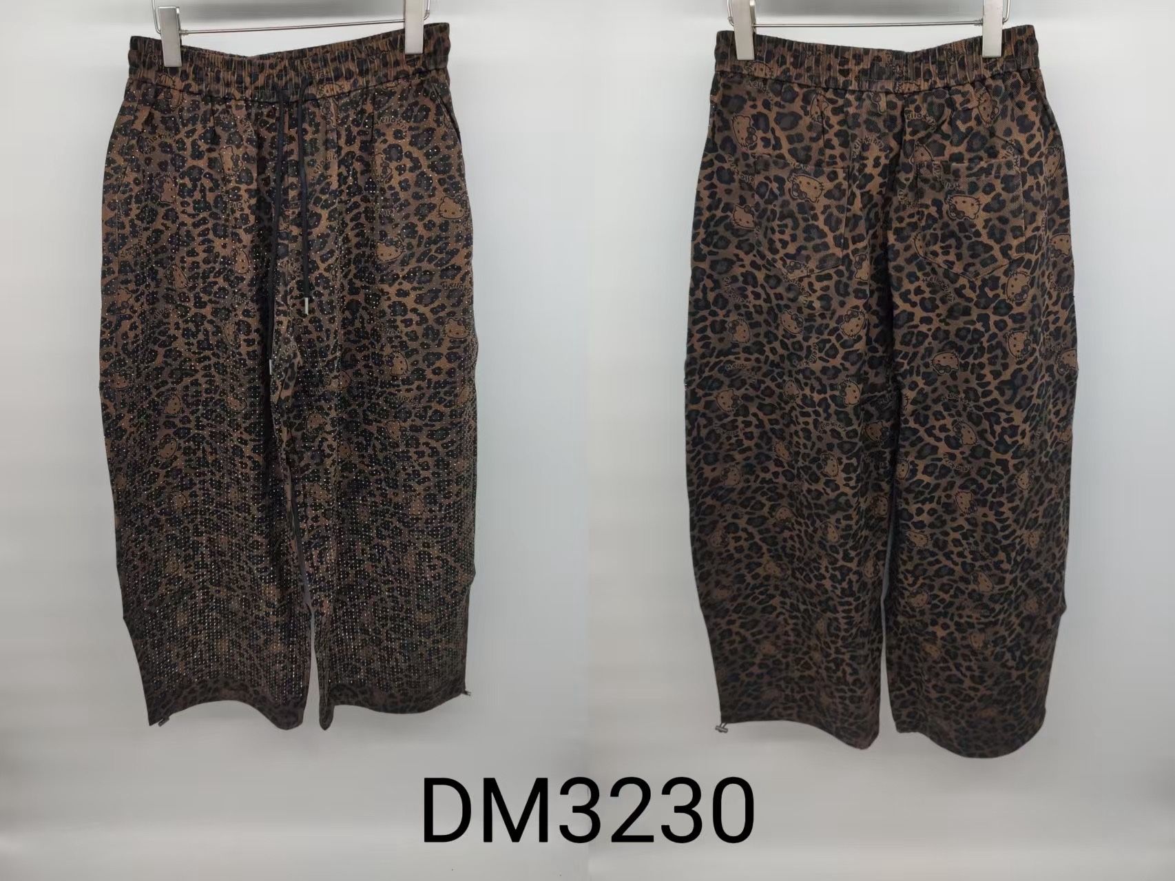 Wide‑Leg Hose mit Animal‑Print
