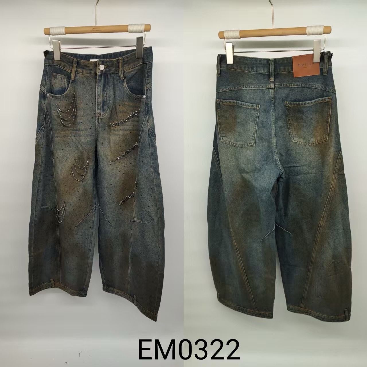 Weite High‑Waist‑Hose im Balloon‑Schnitt