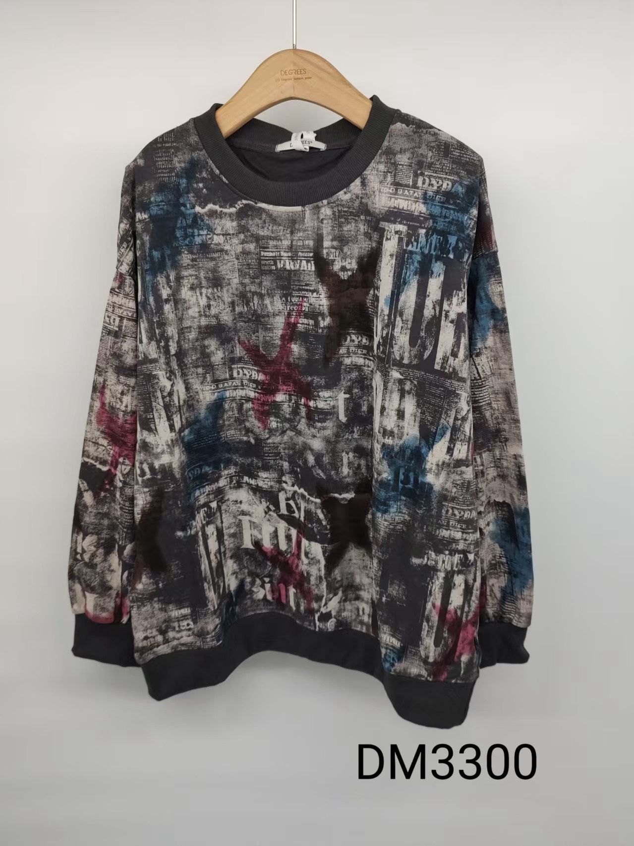 Lockerer Sweatshirt mit Aufdrucken