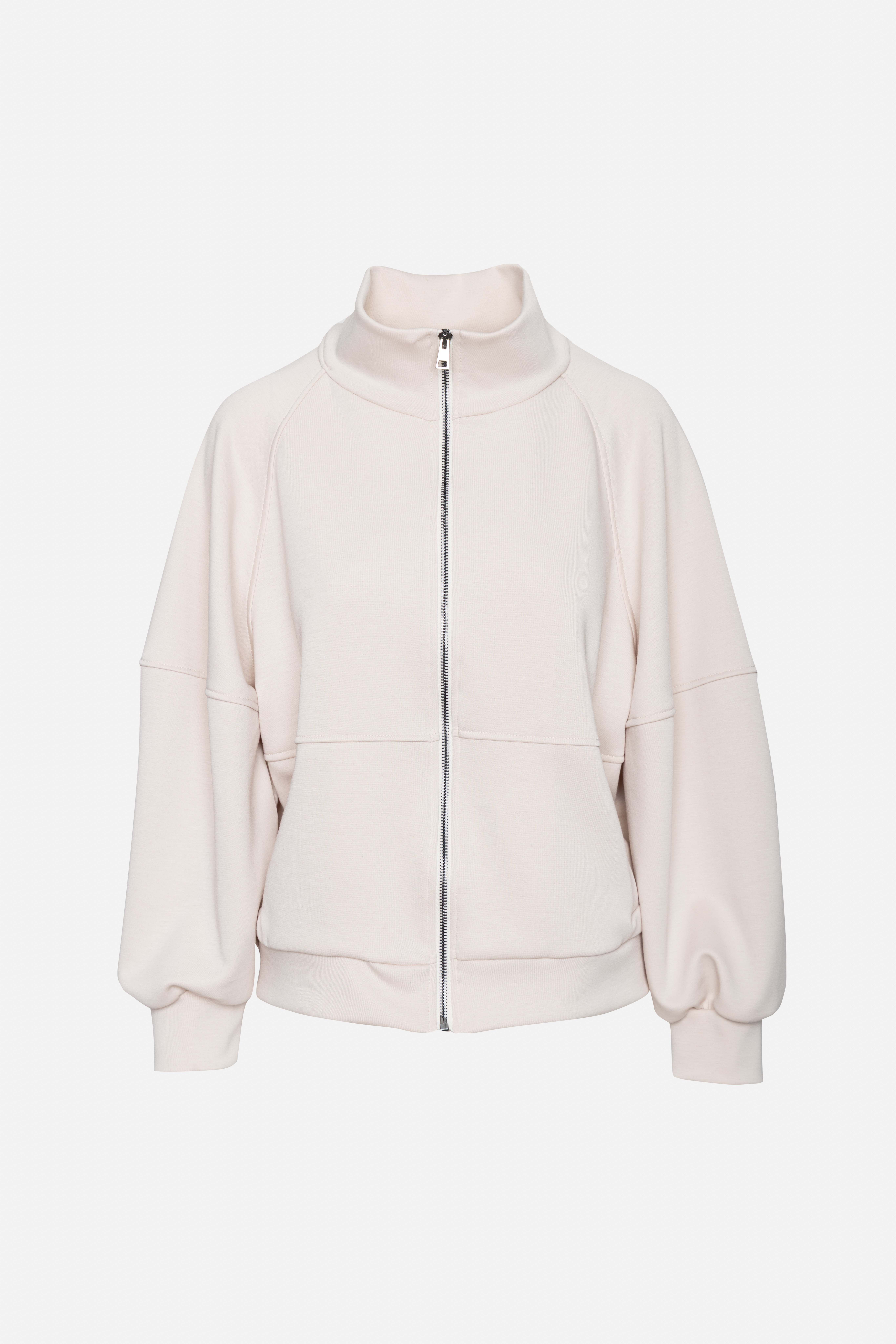 Lässiger Sweatshirt mit Stehkragen