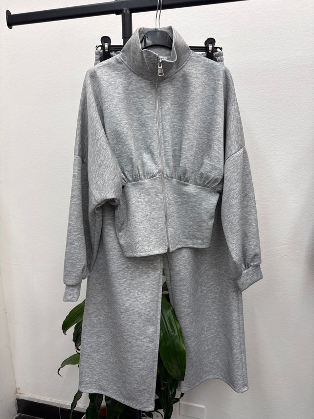 Lässiges Sweat-Set mit Halbrollkragen