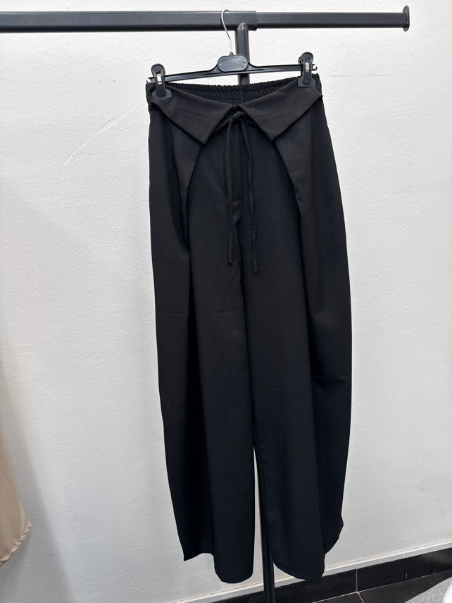 Wide‑Leg Hose mit Bindeband