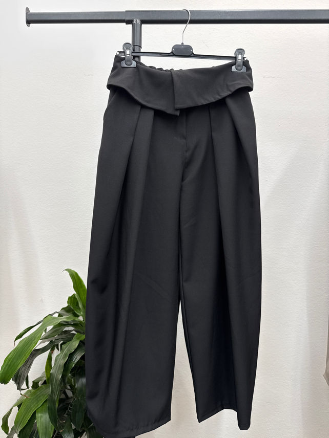 Wide-Leg-Hose mit Bundfalten