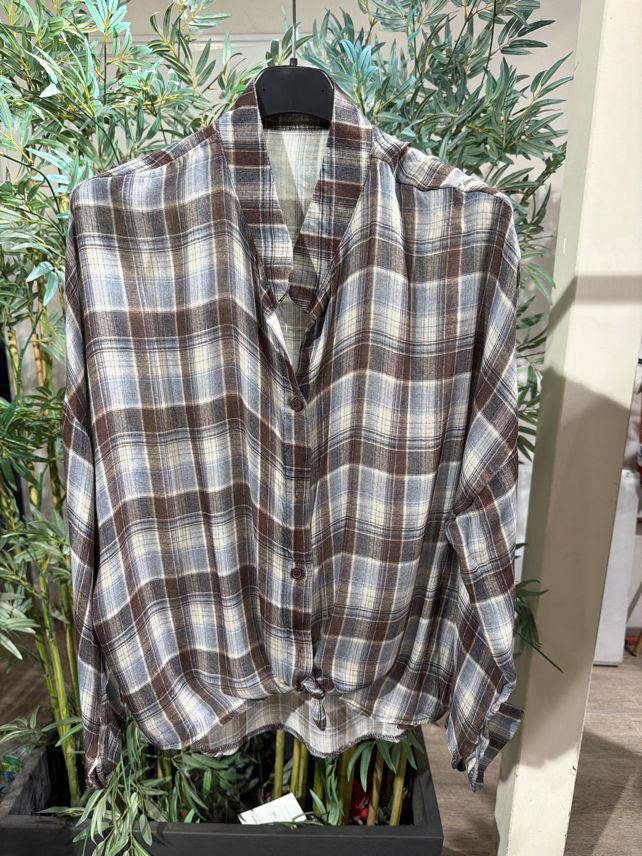 Lässige Bluse mit Kordelzug