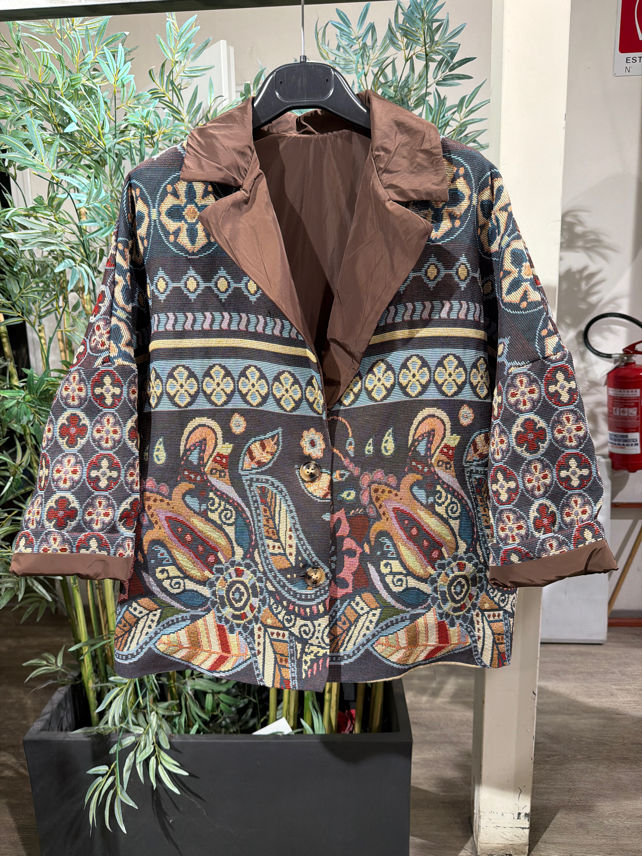 Jacquard-Jacke mit Paisley-Muster
