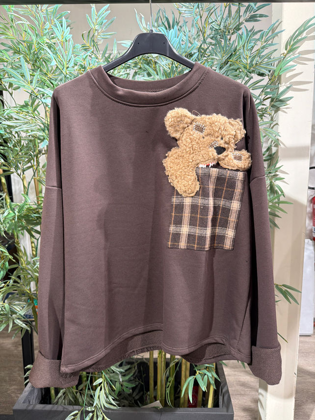 Oversized Sweatshirt mit Stickerei