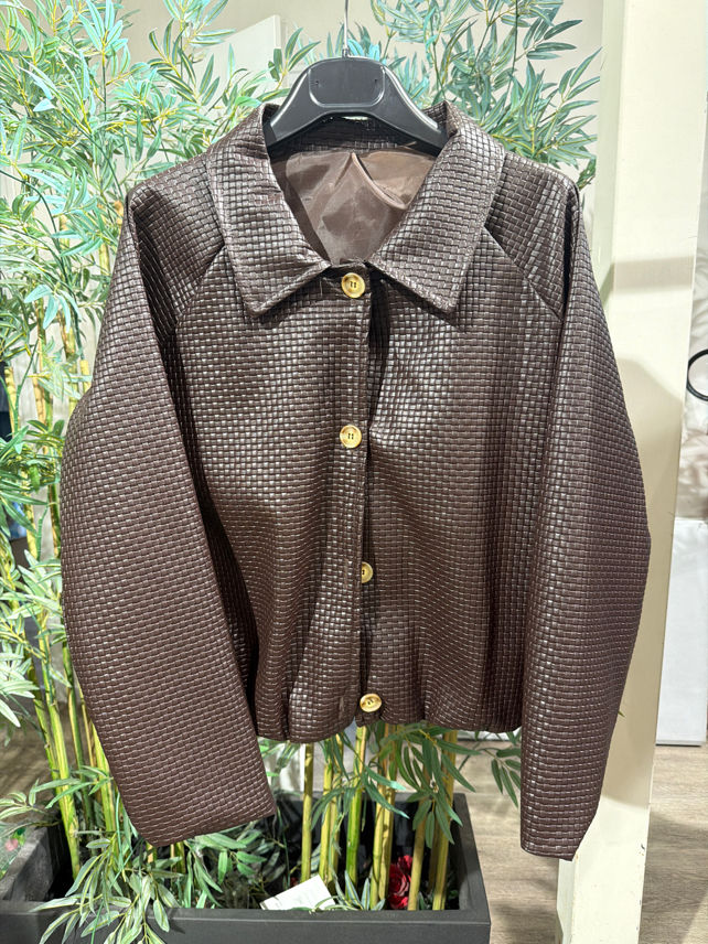 Kurze Jacke mit Gummizugsaum