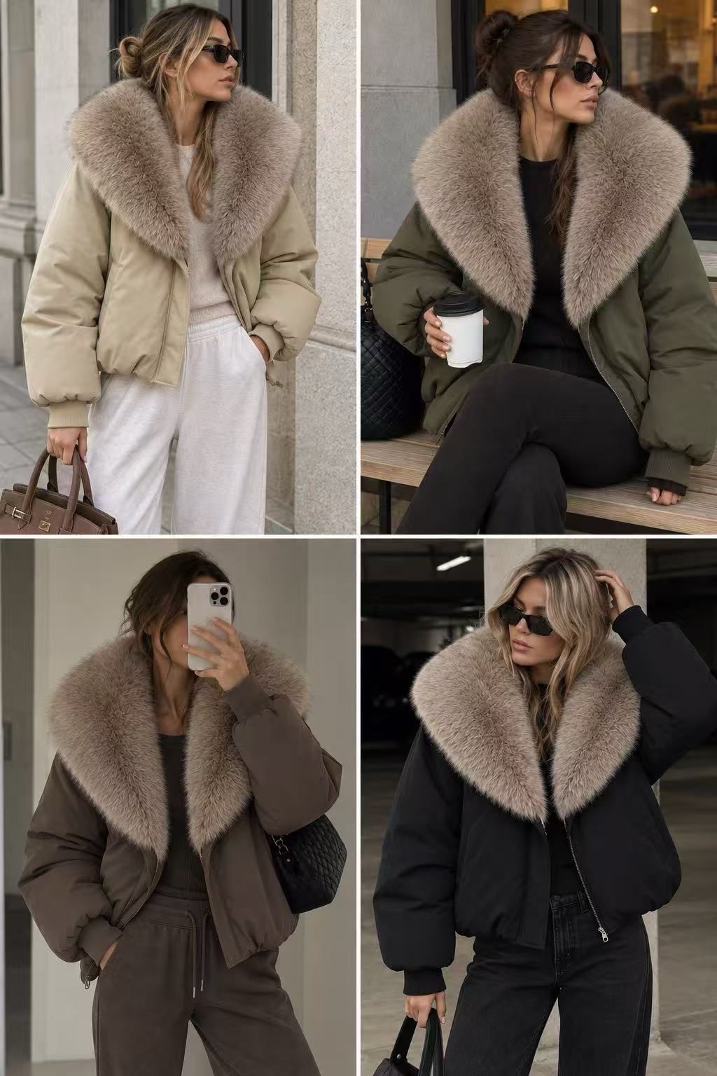 Oversize-Jacke mit Kragen
