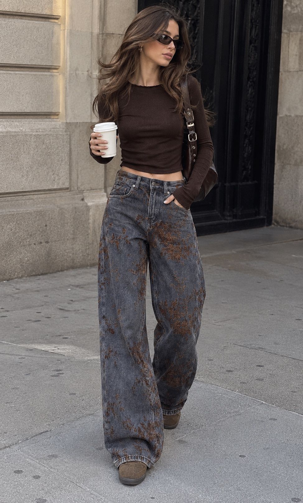 Weite High‑Waist Hose