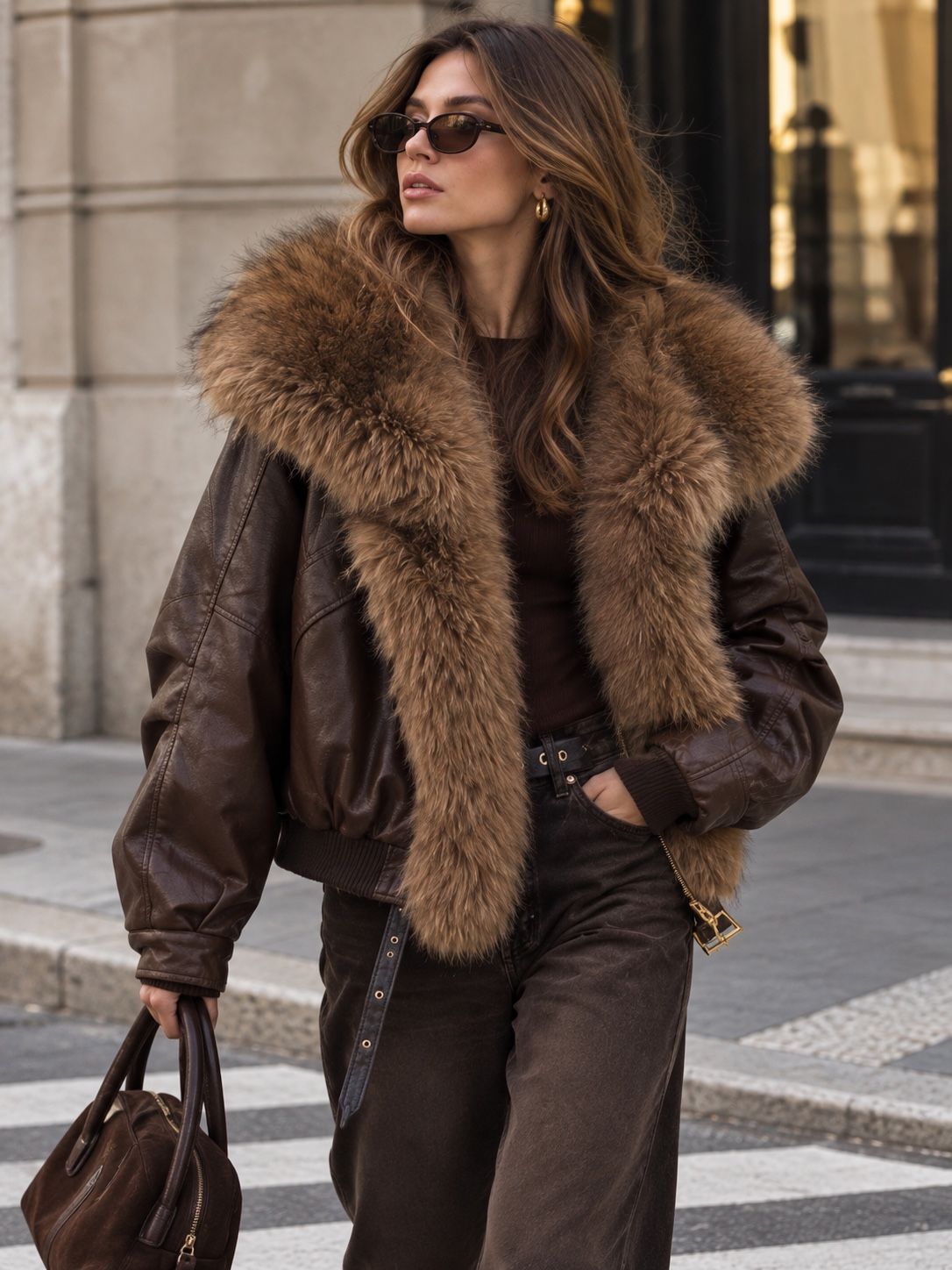 Oversize-Jacke mit markantem Kragen