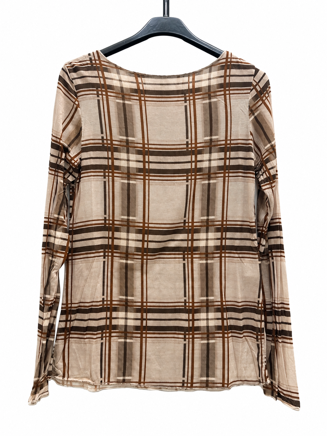 Bluse mit großem Karomuster