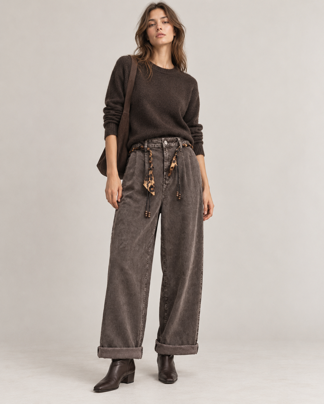 Baggy‑Hose mit hohem Bund