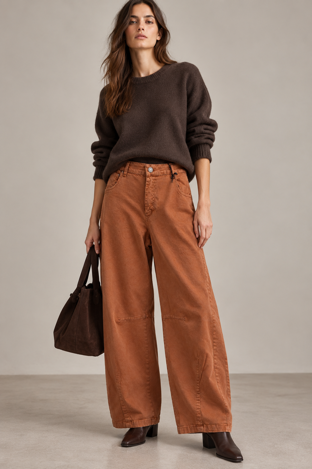 Barrel-Hose mit Hoher Taille