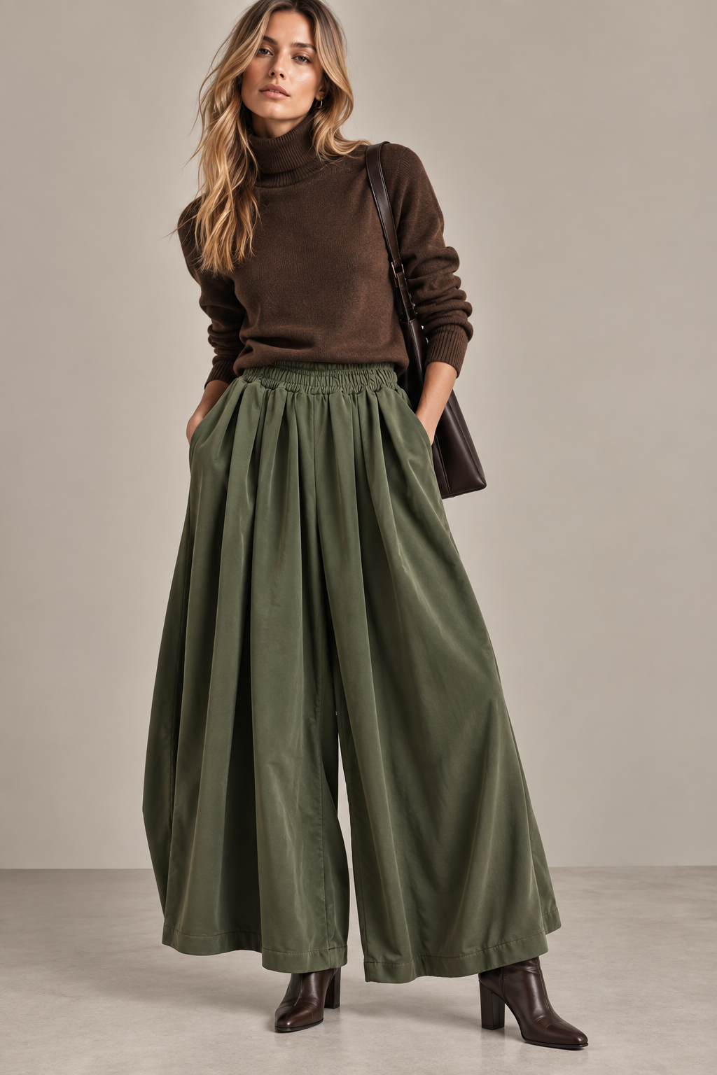 Wide-Leg-Hose mit Tunnelzug
