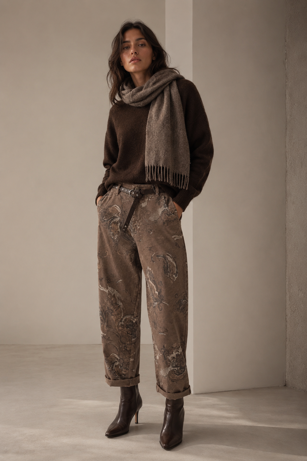 Baggy-Hose mit Druck