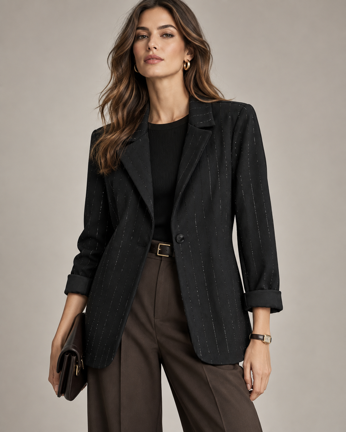 Taillierter Blazer mit gekerbtem Revers