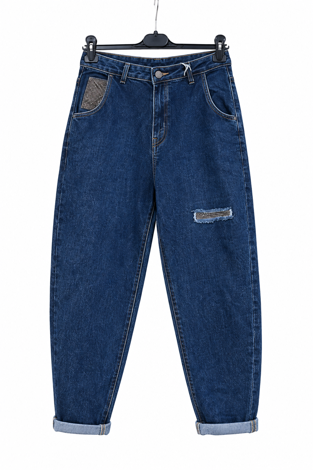 Jeans mit veredelter Applikation