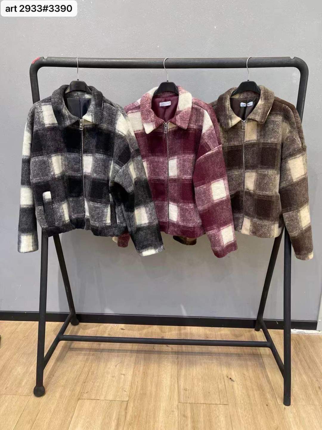 Boxy Jacke mit Karomuster