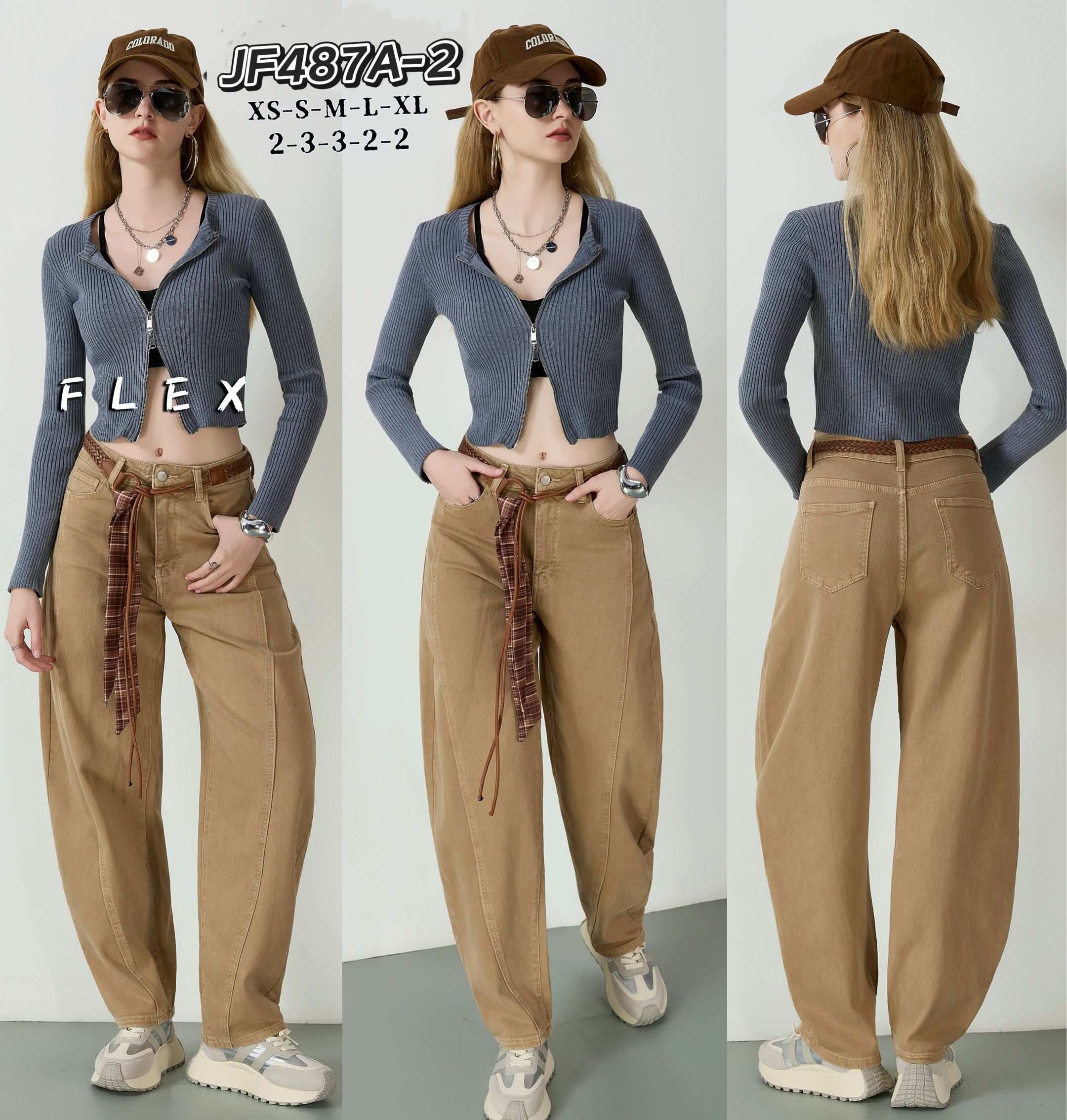 High-Waist Wide-Leg Hose
