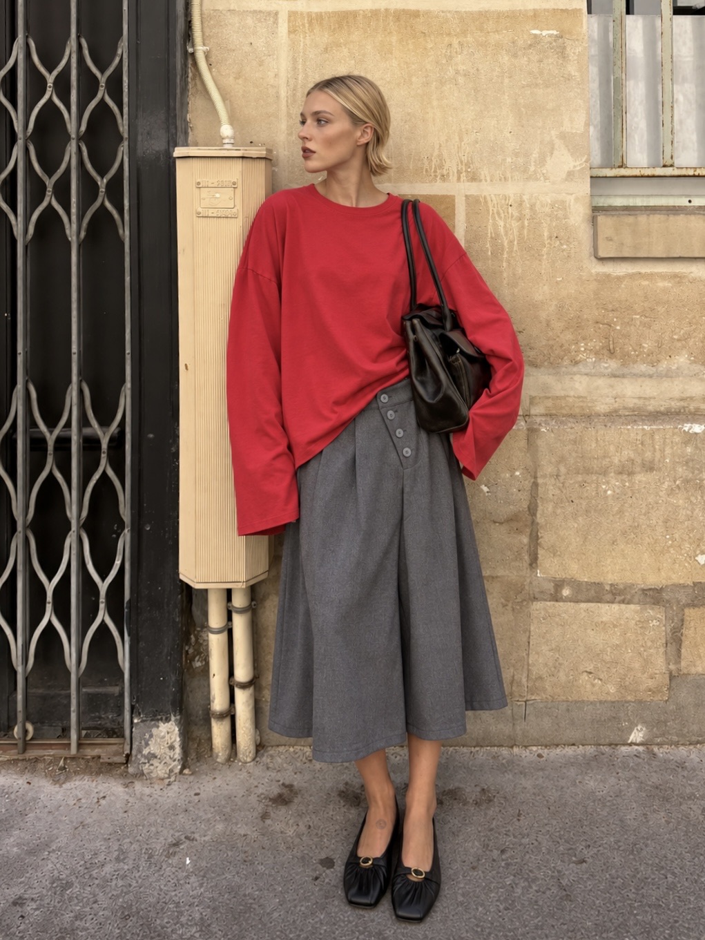 Falten-Culottes mit hohem Bund